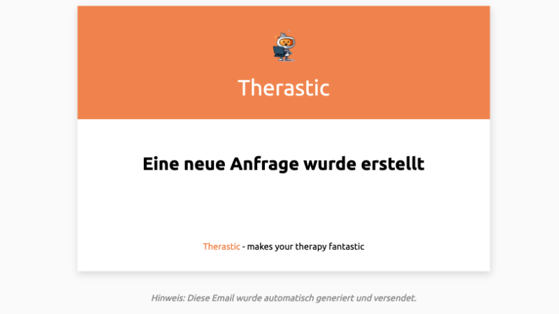 Therastic - Anfragenbenachrichtigung